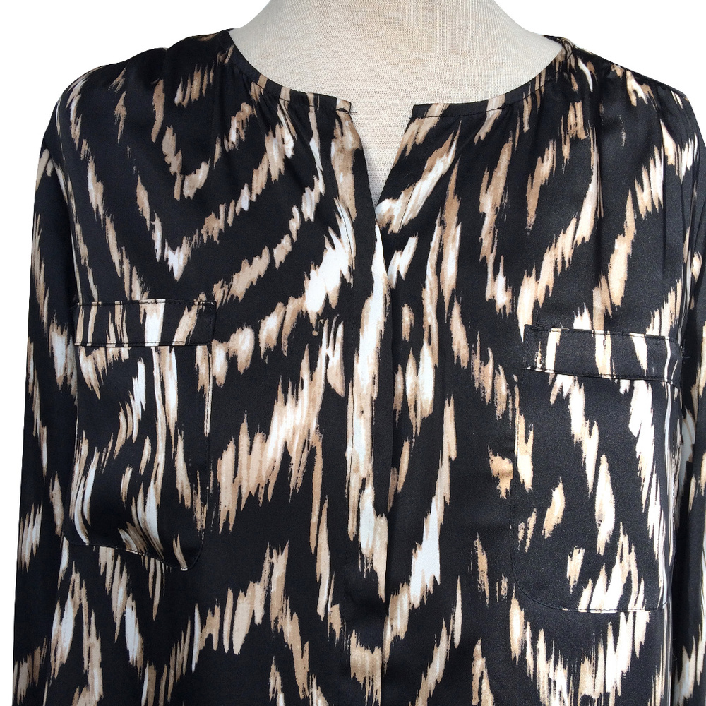Liz Claiborne Button Down Peasant Blouse XLP - Picture 1 of 4